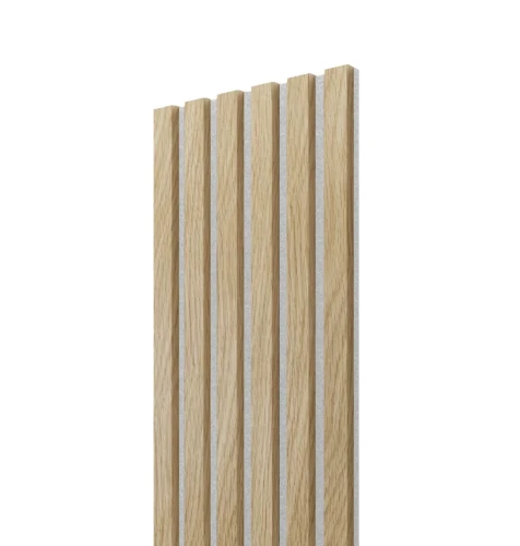 Lamele Slim DĄB EUROPEJSKI na szarym filcu 30x2,6x275 cm L3D