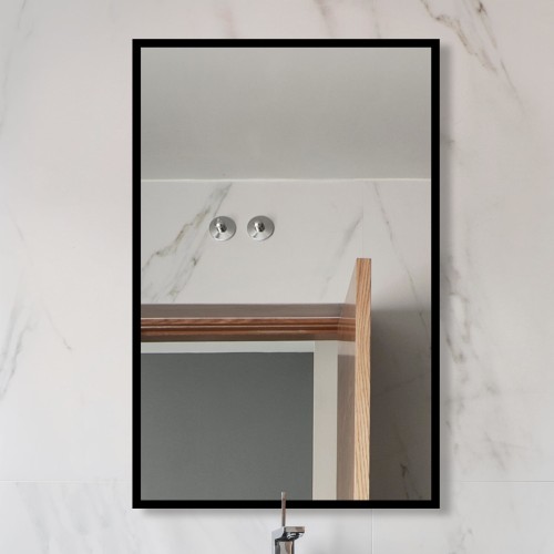 Lustro prostokątne F-1 w czarnej ramie