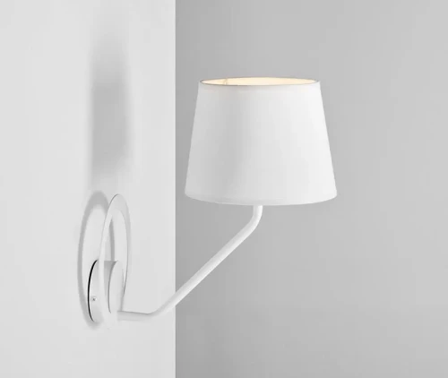 Lampa ścienna SHADE WALL - klosz biały