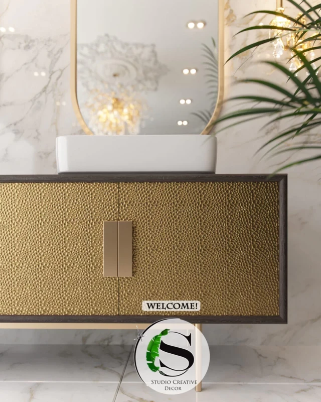 Panel ze stali GOLD fala HAMMERED