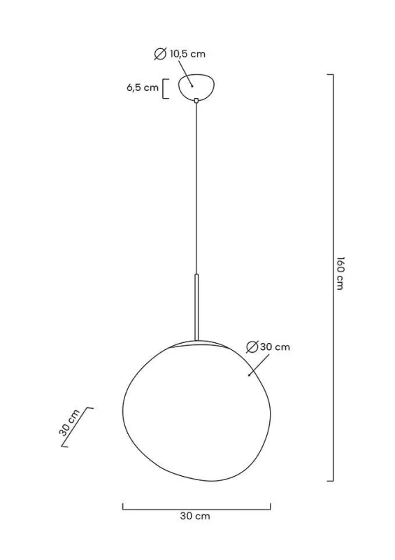 MOOSEE lampa wisząca FUSION 30 miedziana  - akryl 1