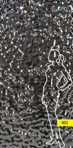 Panel ze stali nierdzewnej 122x243 cm BLACK fala 001 SCD 