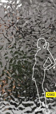 Panel zewnętrzny ze stali AISI 316– SILVER fala C002 122 x 243 cm SCD