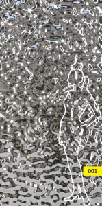 Panel zewnętrzny ze stali AISI 316– SILVER fala 001 122 x 244 cm SCD