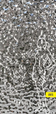 Panel zewnętrzny ze stali AISI 316– SILVER fala 001 122 x 244 cm SCD