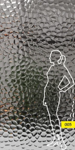 Panel zewnętrzny ze stali AISI 316– SILVER fala 005 122 x 244 cm SCD