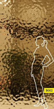 Panel zewnętrzny ze stali AISI 316– GOLD fala B002 122 x 243 cm SCD 