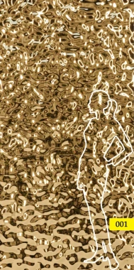 Panel zewnętrzny ze stali AISI 316– GOLD fala 001 122 x 243 cm SCD 