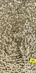Panel zewnętrzny ze stali AISI 316– CHAMPAGNE fala 001 122 x 243 cm SCD