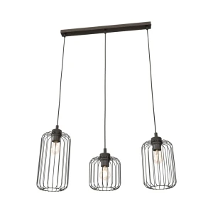 Lampa wisząca z trzema kloszami czarna Vander 3 BL