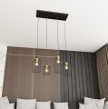 Lampa wisząca z czterema kloszami czarno złota Vander 4 BL GOLD 5