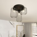 Lampa sufitowa z trzema kloszami czarna Barn 3PREM BL 3