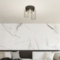 Lampa sufitowa z trzema kloszami czarna Barn 3PREM BL 4