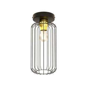Lampa sufitowa czarna złota Barn 1 BL Gold