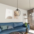 Lampa wisząca czarna z jednym kloszem Nando 1 BL 4