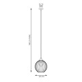 Lampa wisząca czarna z jednym kloszem Nando 1 BL 8