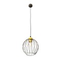 Lampa wisząca czarno/złota z jednym kloszem Nando 1 BL Gold 1
