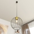 Lampa wisząca czarno/złota z jednym kloszem Nando 1 BL Gold 3