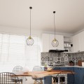 Lampa wisząca czarno/złota z jednym kloszem Nando 1 BL Gold 4