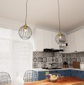 Lampa wisząca czarno/złota z jednym kloszem Nando 1 BL Gold 5
