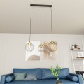 Lampa wisząca czarno/złota z trzema kloszami Nando 3 BL Gold 2