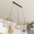 Lampa wisząca czarno/złota z trzema kloszami Nando 3 BL Gold 4
