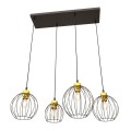 Lampa wisząca czarno/złota z czterema kloszami Nando 4 BL Gold 1