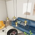 Lampa wisząca czarno/złota z czterema kloszami Nando 4 BL Gold 4