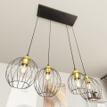 Lampa wisząca czarno/złota z czterema kloszami Nando 4 BL Gold 5