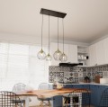 Lampa wisząca czarno/złota z czterema kloszami Nando 4 BL Gold 6