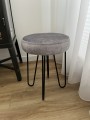 Taboret tapicerowany Venus Hairpin czarne nogi 35cm 16