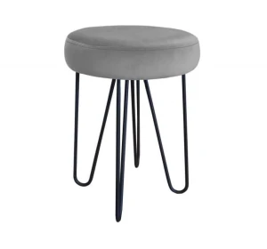 Taboret tapicerowany Venus Hairpin czarne nogi 35cm