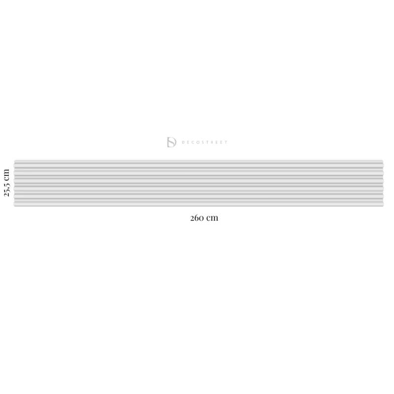 wymiary Panel ścienny 3D Flute WX211-2600 Orac
