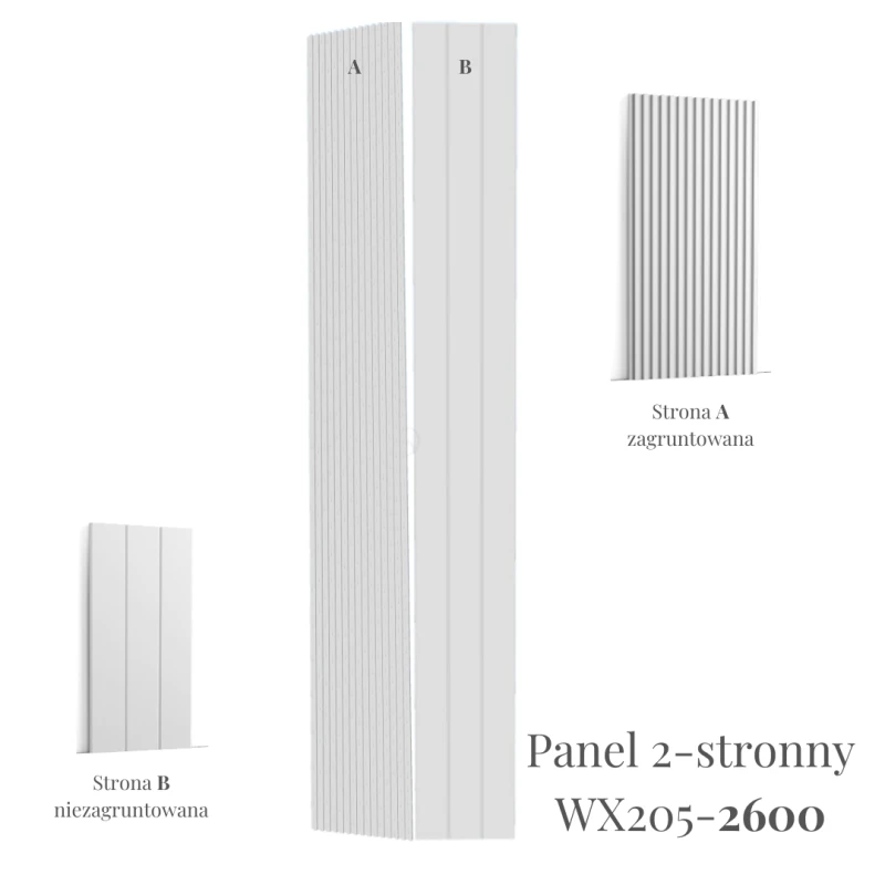 Dwustronny Panel ścienny 3D Track WX205-2600 Orac 260 x 25 x 1,3 cm