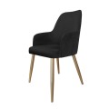 Krzesło tapicerowane Westa noga złota metalowa 4