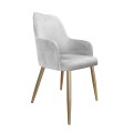 Krzesło tapicerowane Westa noga złota metalowa 7