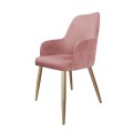 Krzesło tapicerowane Westa noga złota metalowa 10