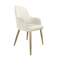 Krzesło tapicerowane Westa noga złota metalowa 12