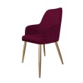 Krzesło tapicerowane Westa noga złota metalowa 2