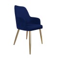 Krzesło tapicerowane Westa noga złota metalowa 14