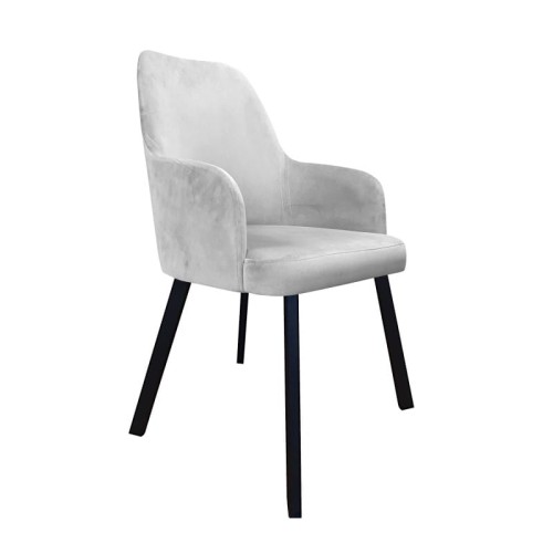 Krzesło tapicerowane Westa noga czarna metalowa profil