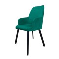 Krzesło tapicerowane Westa noga czarna metalowa profil 10