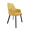 Krzesło tapicerowane Westa noga czarna metalowa profil 11