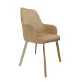 Krzesło tapicerowane Westa noga złota metalowa profil 1