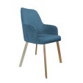 Krzesło tapicerowane Westa noga złota metalowa profil 6
