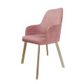 Krzesło tapicerowane Westa noga złota metalowa profil 5