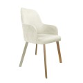 Krzesło tapicerowane Westa noga złota metalowa profil 8