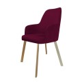 Krzesło tapicerowane Westa noga złota metalowa profil 7