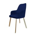 Krzesło tapicerowane Westa noga złota metalowa profil 9