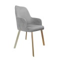 Krzesło tapicerowane Westa noga złota metalowa profil 12